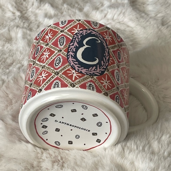 Anthropologie “E” mug GUC - Picture 2 of 5